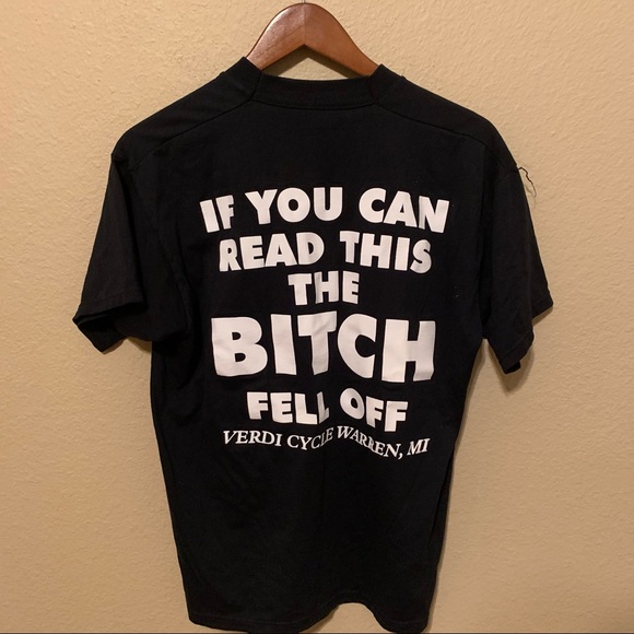 Vintage Other - Vintage Verdi Cycles Riding If You Read This the Bitch Fell Off T-shirt